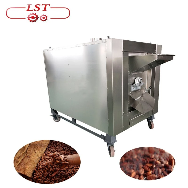 Máquina tostadora de granos de cacao